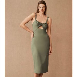 BHLDN Evonna Dress in Moss size 0 bridesmaid